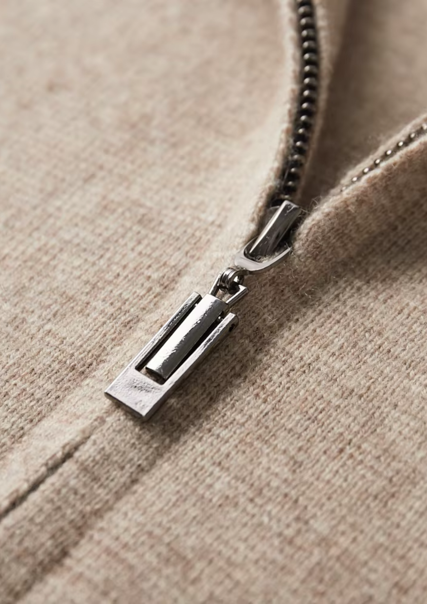 EXTRA-FINE MERINO WOOL ZIP POLO CARDIGAN - Image 8